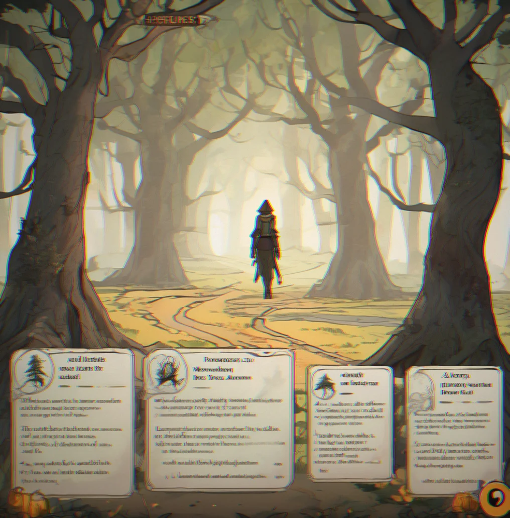 A skill progression screen showing four distinct branching trees labeled with narrative decision names like 'Shadow Path' and 'Authority Route,' each tree growing differently from the same root